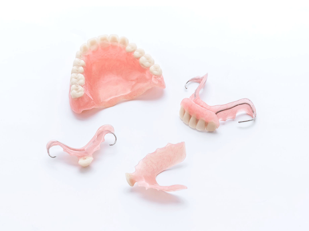 photograh showcasing different types of dentures